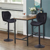 2x Black Velvet Bar Stools Swivel Gas Lift Chairs Kitchen Pub Chair Modern