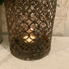 Bird Metal Lantern Hurricane French Country Moroccan Garden Candle Rustic Holder