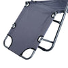 Outsunny Sun Lounger Recliner Chair 2 in 1 Garden Foldable Steel Grey Outdoor