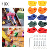 10X Rock Climbing Holds Wall Stones In/Outdoor Kids Playground With Fixing Set