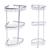 STAINLESS STEEL BATH SHOWER CADDY BASKET BATHROOM CORNER STORAGE SHELF RACK HOME