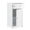 Bathroom Drawer Cabinet Wooden White Single Door Storage Cupboard Unit Christow