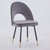 1/2/4/6 Velvet Dining Chairs Set Padded Seat Metal Leg Kitchen Home Office Chair