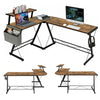L-Shaped Computer Corner Desk PC Table Workstation Home Office Study Furniture