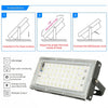2PCS LED Floodlight 50W Outdoor Super Bright Security Waterproof Flood Light UK