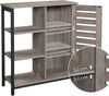 Rustic Grey Storage Cabinet Vintage Industrial Cupboard Small Console Side Table