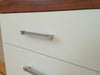 Bedroom Furniture Set *White & Walnut* Wardrobe 4+4 Drawer Chest Bedside Cabinet