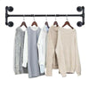 Vintage Industrial Pipe Clothing Rack Wall mounted Clothes Rail Hanging Display