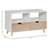 99cm TV Stand Media Unit Cabinet w/ Shelves Drawers Storage Centre White