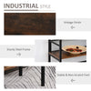 3-Tier Industrial Style Storage Display Shelf Metal Frame Adjustable Feet Brown