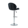 Set of 2 Velvet Bar Stools Swivel Chairs Height-adjustable Chrome Leg Kitchen