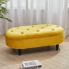 Velvet Upholstered Bench Bedroom Hallway Waiting Room Stool Window Seat Pouffe