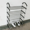 SHOE RACK Stand Storage Organiser Lightweight Compact SPACE SAVE Shelf Black