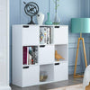 Wooden 9 Cube Storage Unit Display Bookshelf Cupboard Doors Bookcase Shelving UK
