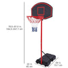 Free Standing Adjustable Basketball Hoop Net Backboard Stand Portable Wheels