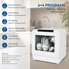 Table Top Mini Dishwasher 6-Program Freestanding 5L Dish Cleaner LED Dish Basket
