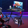 Gaming Computer office Desk Table with Cup Holder & Headphone Hook Ergonomic UK