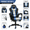 Executive Office Chair Racing Gaming Computer Desk PU Leather Adjustable Swivel