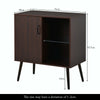 76*40*83.5cm Retro Storage Cabinet Sideboard Cupboard W/ Glass and Metal Handle
