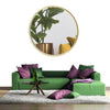 50cm Large round gold wall mirror Brushed Gold Metal Frame Round Wall Mirror New