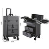 Large Makeup Trolley Train Case Beauty Cosmetic Vanity Case Box on Wheel Drawer