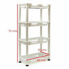 4 TIER CORNER CABINET SHOWER CADDY BATHROOM STORAGE RACK SHELF ORGANISER WHITE