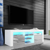 Modern TV Unit Cabinet High Gloss Doors With LED Light TV Stand Sideboard Drawer
