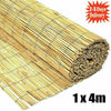 4M Slatted Bamboo Fence Screening Roll Natural Slat Panel Privacy Garden Penal