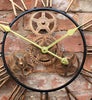 LARGE OUTDOOR GARDEN WALL CLOCK BIG ROMAN NUMERALS GIANT OPEN FACE METAL 58CM