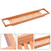 Bamboo Bathtub Tray Bath Table Bathroom Storage Rack Soap Wine Glass Organizer