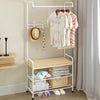 Clothes Rail Rack Garment Dress Hanging Display Stand Shoe Rack Storage 2 Shelf