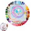 104 Beginner Cross Stitch Kit Colorful Thread Embroidery Tool Bundle w/ Hoop Set