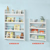 Wall White Wood 4 Tiers Kids Storage Shelving Bookcase Rack KMB08-W,UK