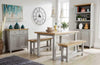 Grey Oak Console Table 2 Drawer Telephone Table Metal Handles Hallay Storage