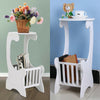Small Round Side Table Room Tea Coffee Lamp Plant Stand Modern White Furniture