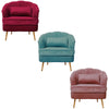 Winged Armchair Velvet Occasional Quilted Accent Living Bedroom Lounge Tub Chair