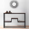 Console Table Industrial Hallway Living Room Slim Side Table with Storage Shelf