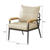 1 Seat 4 Colors Faux Leather Sofa Living Room Armchair Metal Legs Simple Modern