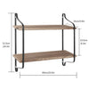 UK Large Rustic Industrial Pipe Wall Floating Shelf Wooden Storage Shelving Unit