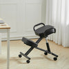 Ergonomic Kneeling Chair Adjustable PU Leather Padded Seat Rolling Posture Stool