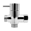 3/4" BSP Chrome 3-Way T-Adapter Shower Head Diverter Valve for Bath mixer Tap