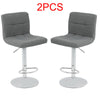 2X Fabric Comfortable Breakfast Bar Stools Swivel Kitchen Cuban Chrome Gas Lift