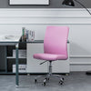 Padded Seat Computer Desk Office Chair Fabric Home Swivel Study Chair Pink/Grey