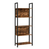 Vintage Industrial Bookcase Tall Display Storage Shelving Unit Stand Metal Retro