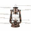 Vintage Oil Lantern Kerosene Paraffin Hurricane Lamp Bronze Camping Light UK