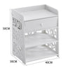 White Bedside Table Bedroom Cabinet Nightstand With 1 Drawer & 2 Shelf Furniture