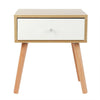 Bedside Wooden Side Table Nightstand with 1 Drawers Cabinet Bedroom Furniture