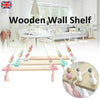 Wall Hanging Wooden Shelf Rope Swing Shelves Storage Baby Kids Bedroom Decor UK