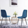 2 Pcs Modern Blue Green Velvet Dining Chairs Dininig Room Home Kitchen Furniture
