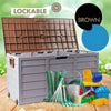 OUTDOOR GARDEN PLASTIC STORAGE SEAT UTILITY CHEST CUSHION SHED BOX TOOLS